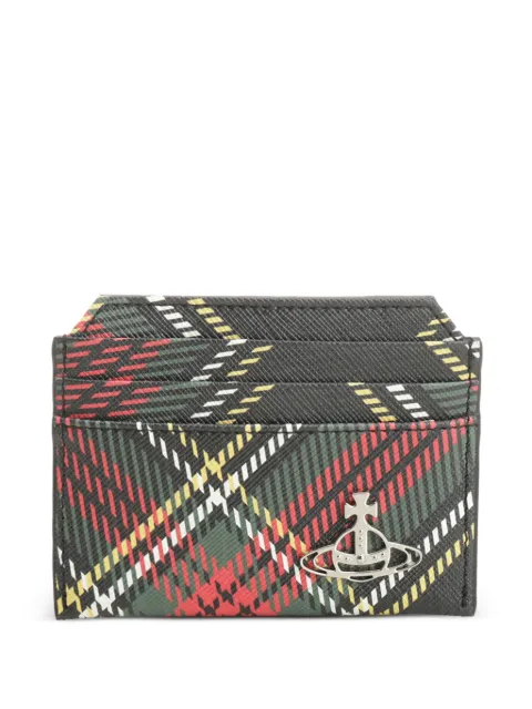 Vivienne Westwood embellished plaid card holder
