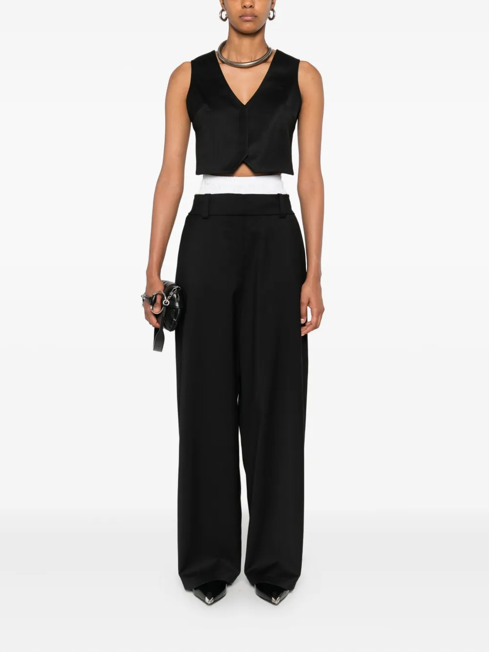 Vestiaire d'un Oiseau Libre Broek met elastische tailleband - Zwart
