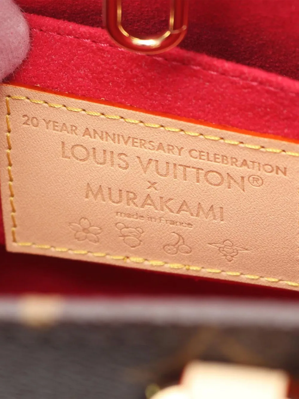 Pre-owned Louis Vuitton 2021-2025 Takashi Murakami Monogram Panda Onthego Bb Satchel In Brown
