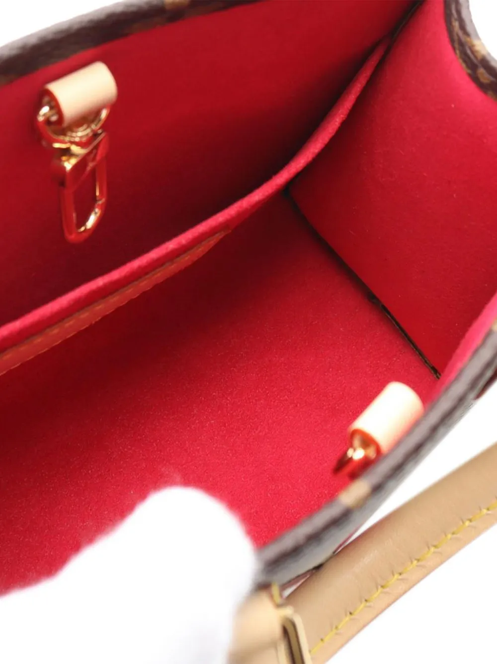 Pre-owned Louis Vuitton 2021-2025 Takashi Murakami Monogram Panda Onthego Bb Satchel In Brown