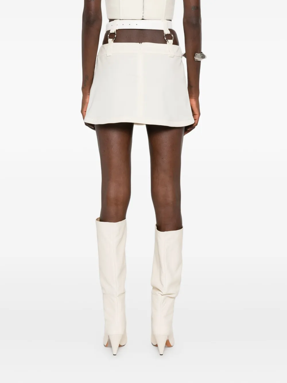 Vestiaire D'un Oiseau Libre Belted Mini Skirt In Neutral