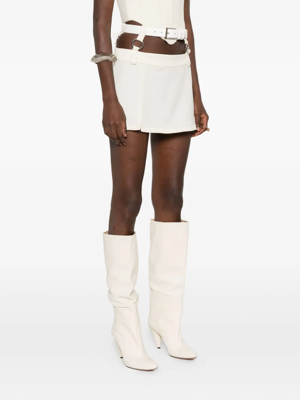 Vestiaire D'un Oiseau Libre Belted Mini Skirt In Neutral