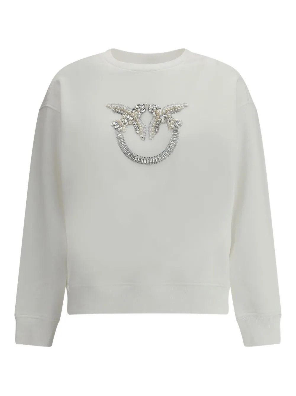 PINKO crystal-embellishment sweatshirt Wit