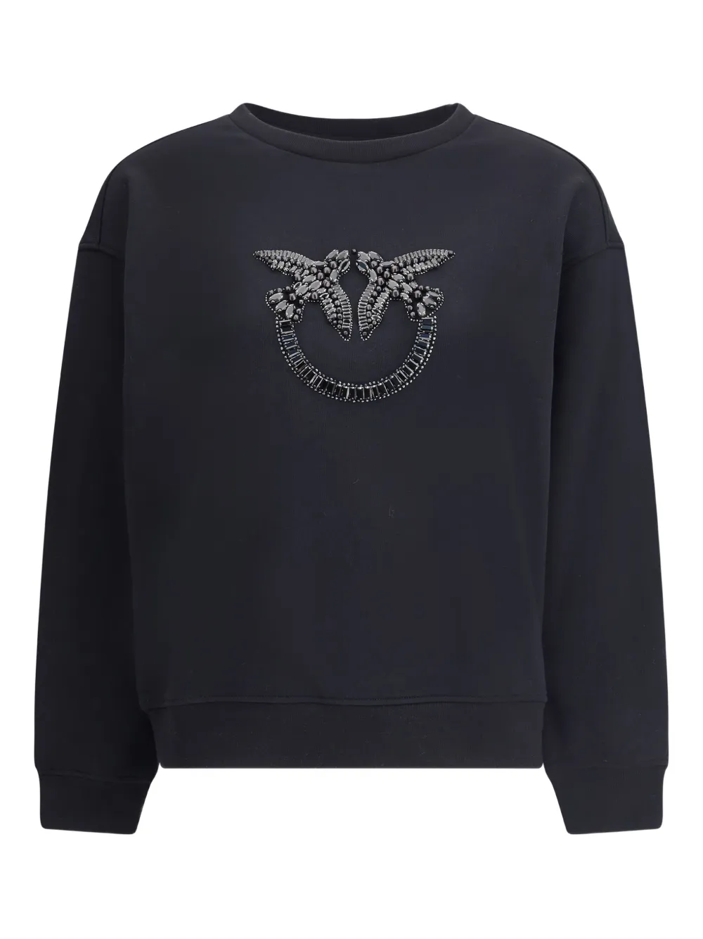 PINKO crystal-embellishment sweatshirt Zwart