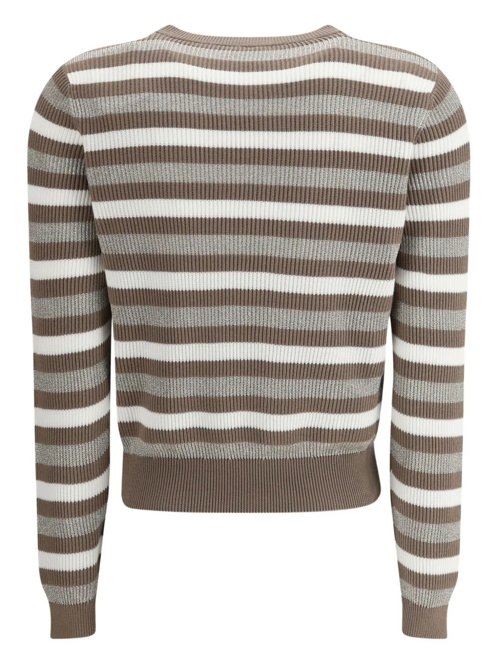 Brunello Cucinelli striped ribbed sweater Bruin