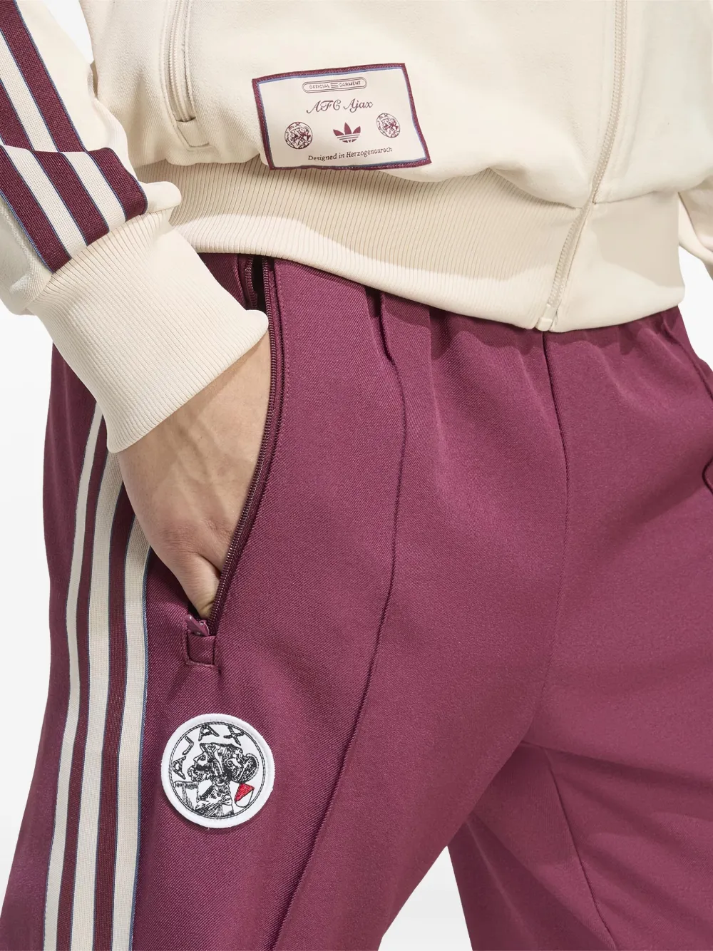 Adidas Originals X Ajax Amsterdam Terrace Icons Track Pants In Purple
