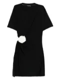 ROSERRY Carmen rose-embellished twisted mini dress - Black