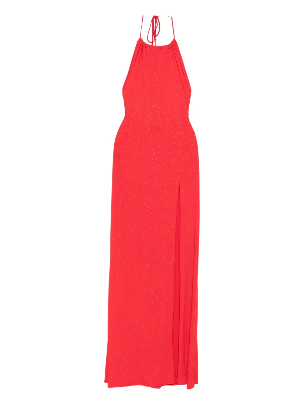 Roserry Halterneck Split Maxi Dress In Red