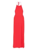 ROSERRY halterneck split maxi dress - Red