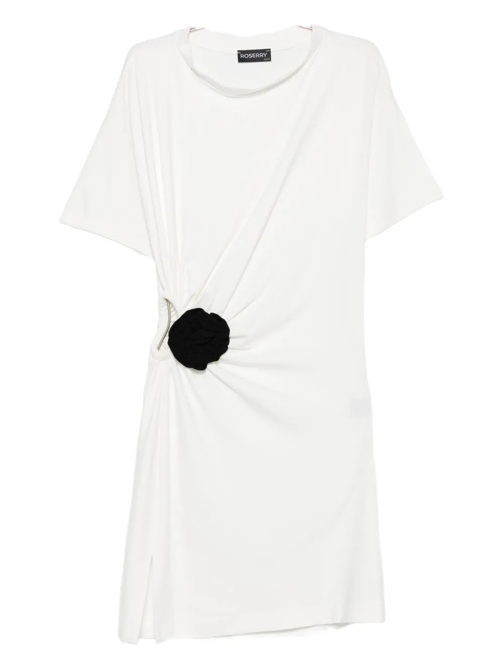Roserry Rose-detail Mini Dress In White