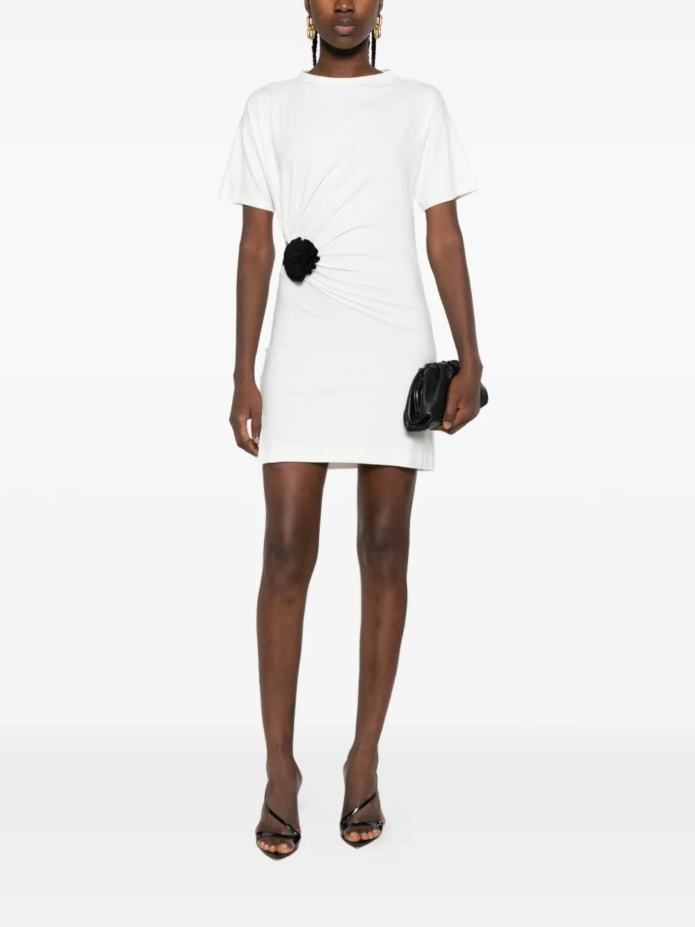 ROSERRY rose-detail mini dress - Wit