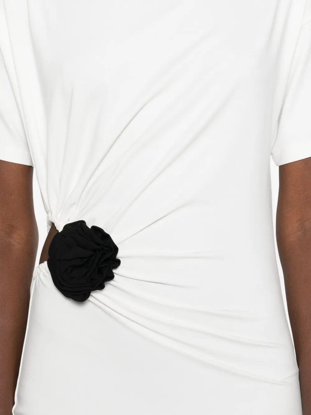 Roserry Rose-detail Mini Dress In White