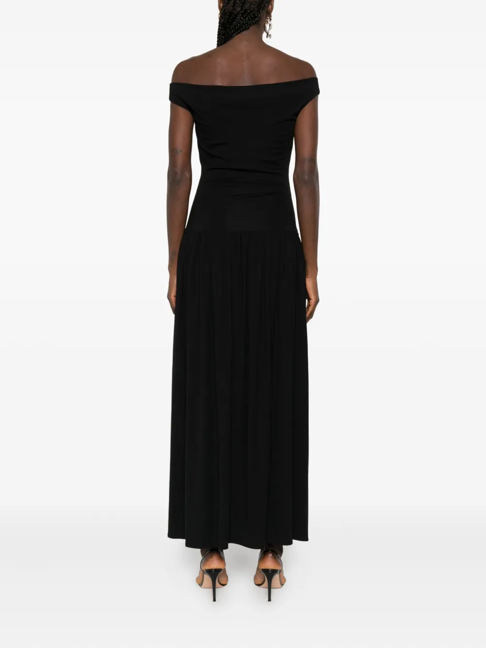 ROSERRY Venice maxi-jurk verfraaid met rozen Zwart