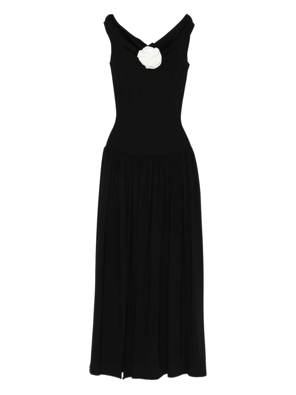 ROSERRY Venice rose-embellished maxi dress | Black | Image 1