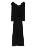 ROSERRY Tuscany off-shoulder wrap midi dress - Black