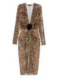 ROSERRY leopard-print midi dress - Brown