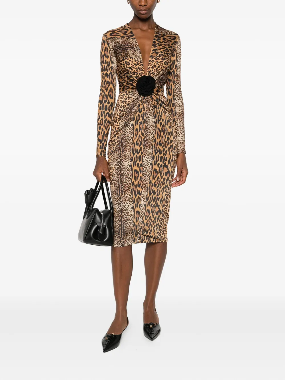 ROSERRY leopard-print midi dress - Bruin
