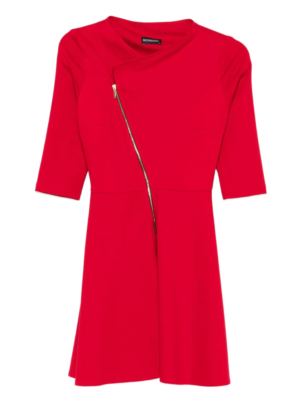 ROSERRY Chelsea mini-jurk met diagonale rits Rood