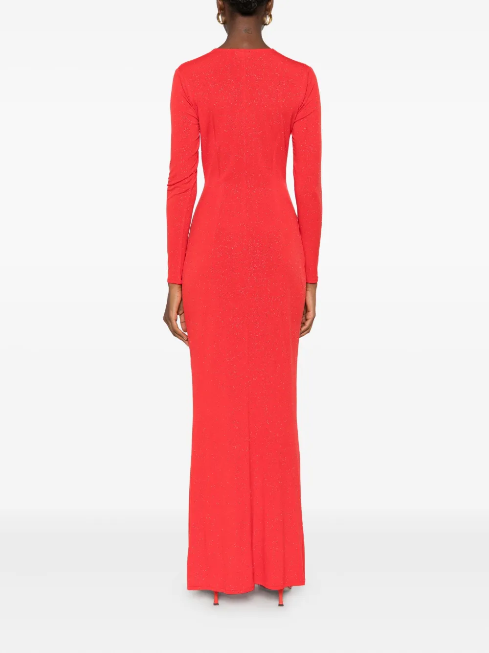 ROSERRY Mallorca maxi-jurk verfraaid met rozen Rood
