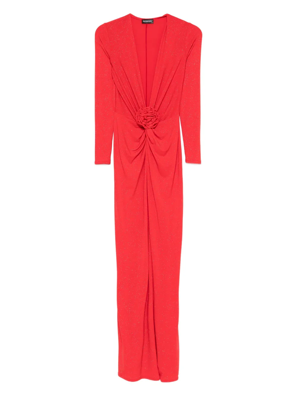 ROSERRY Mallorca maxi-jurk verfraaid met rozen Rood