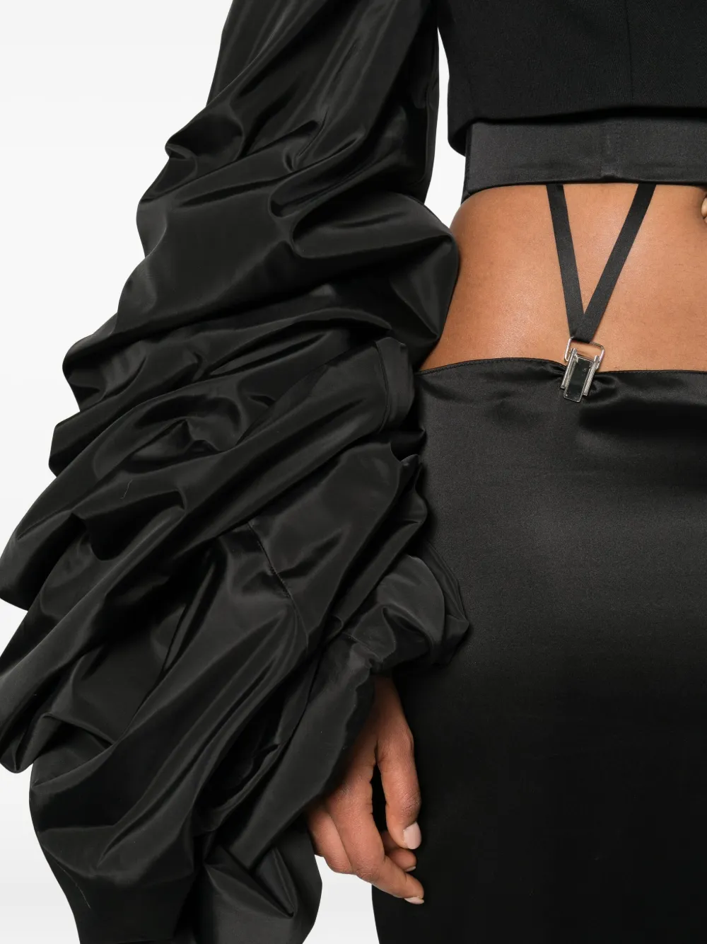 Vestiaire D'un Oiseau Libre Puffed-sleeve Jacket In Black