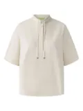 Shanghai Tang mandarin-collar tie-neck blouse - Neutrals
