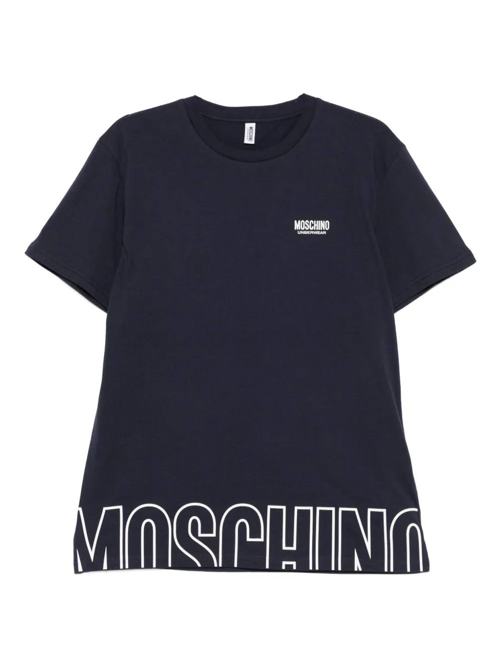 Moschino logo-detail cotton T-shirt | Blue | Image 1