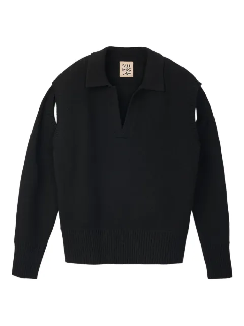 CamperLab polo-neck split-sleeves sweater