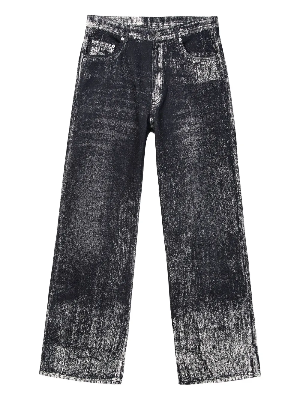 CamperLab acid-wash effect straight-leg jeans | Black | Image 1