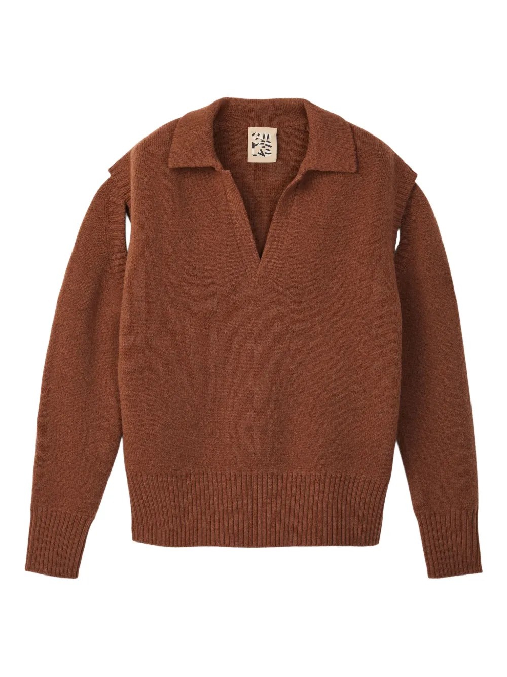 CamperLab polo-neck wool sweater | Brown | Image 1
