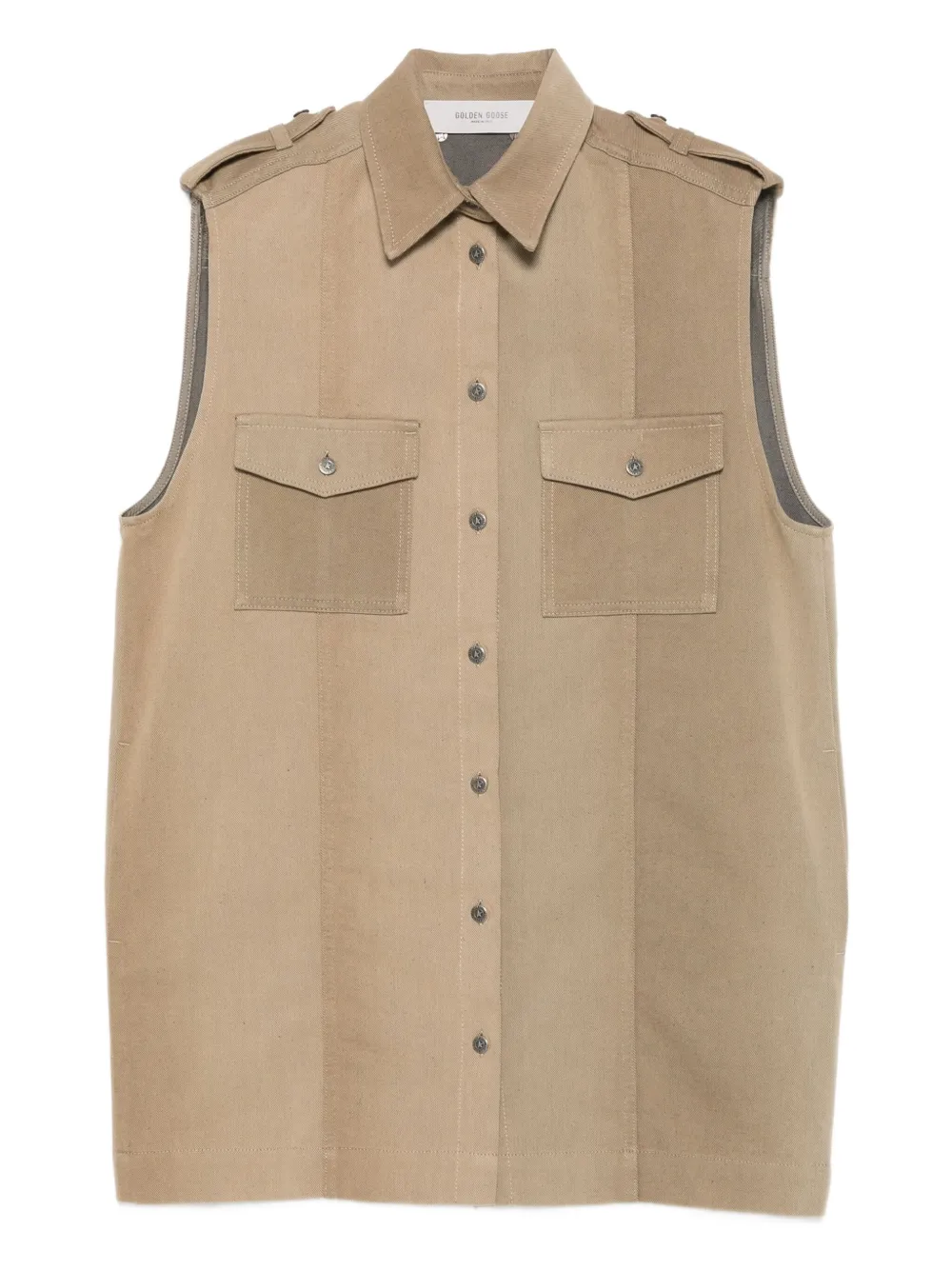 Golden Goose Bodywarmer met knoopsluiting Beige