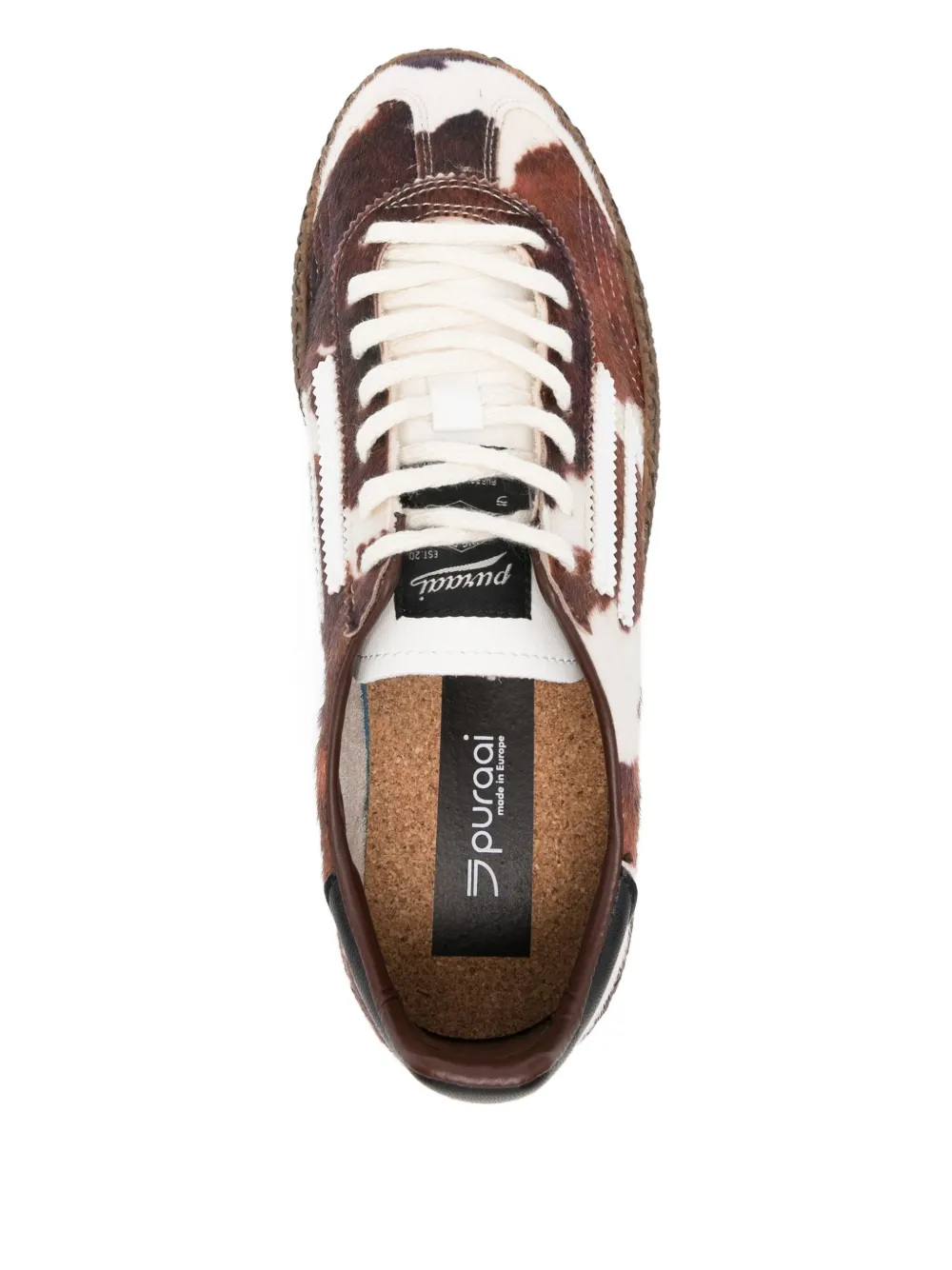 Puraai Carolina patterned trainers Bruin