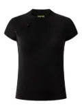 Shanghai Tang button-detail silk T-shirt - Black
