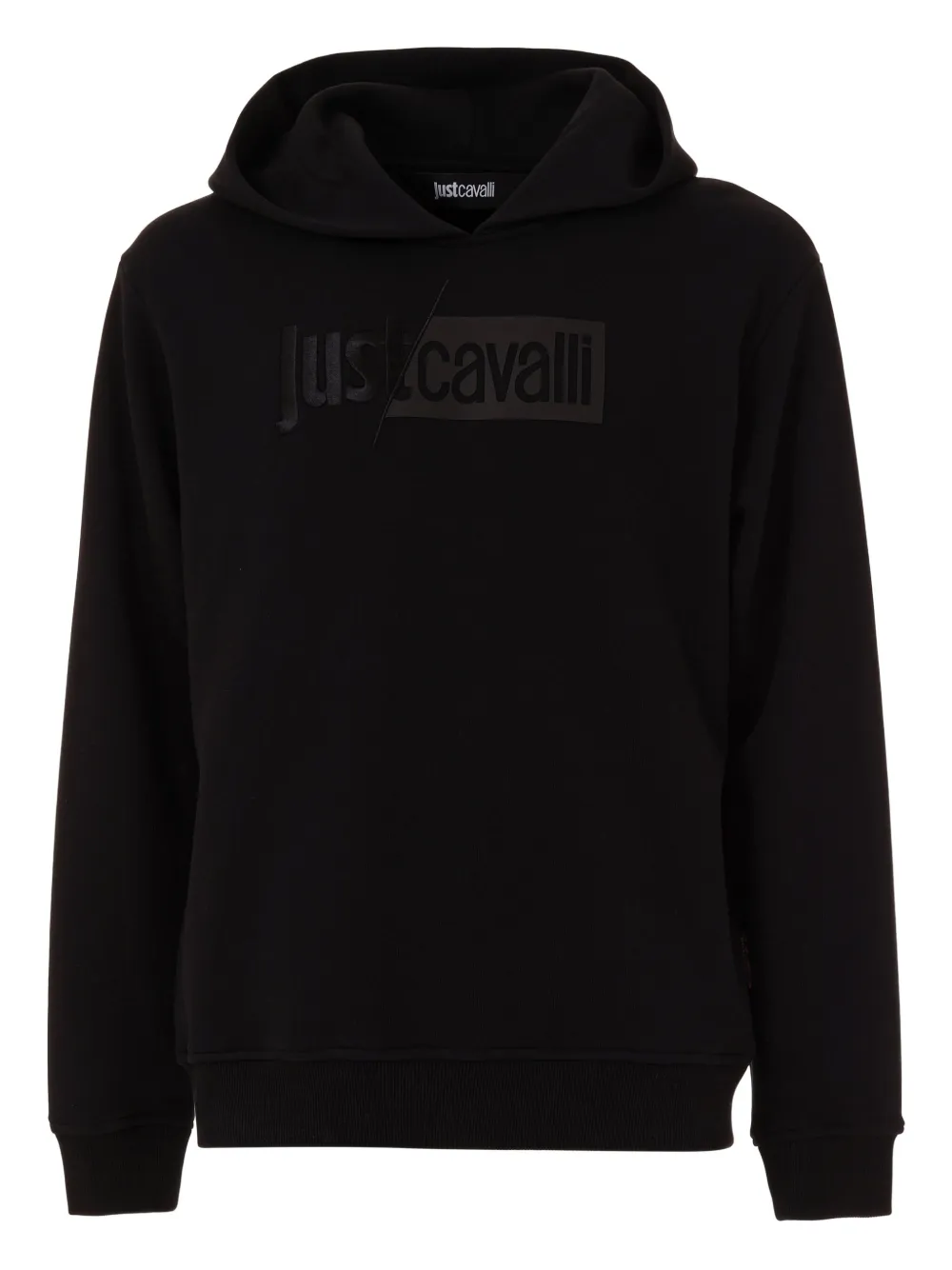 Just Cavalli logo-plaque hoodie Zwart