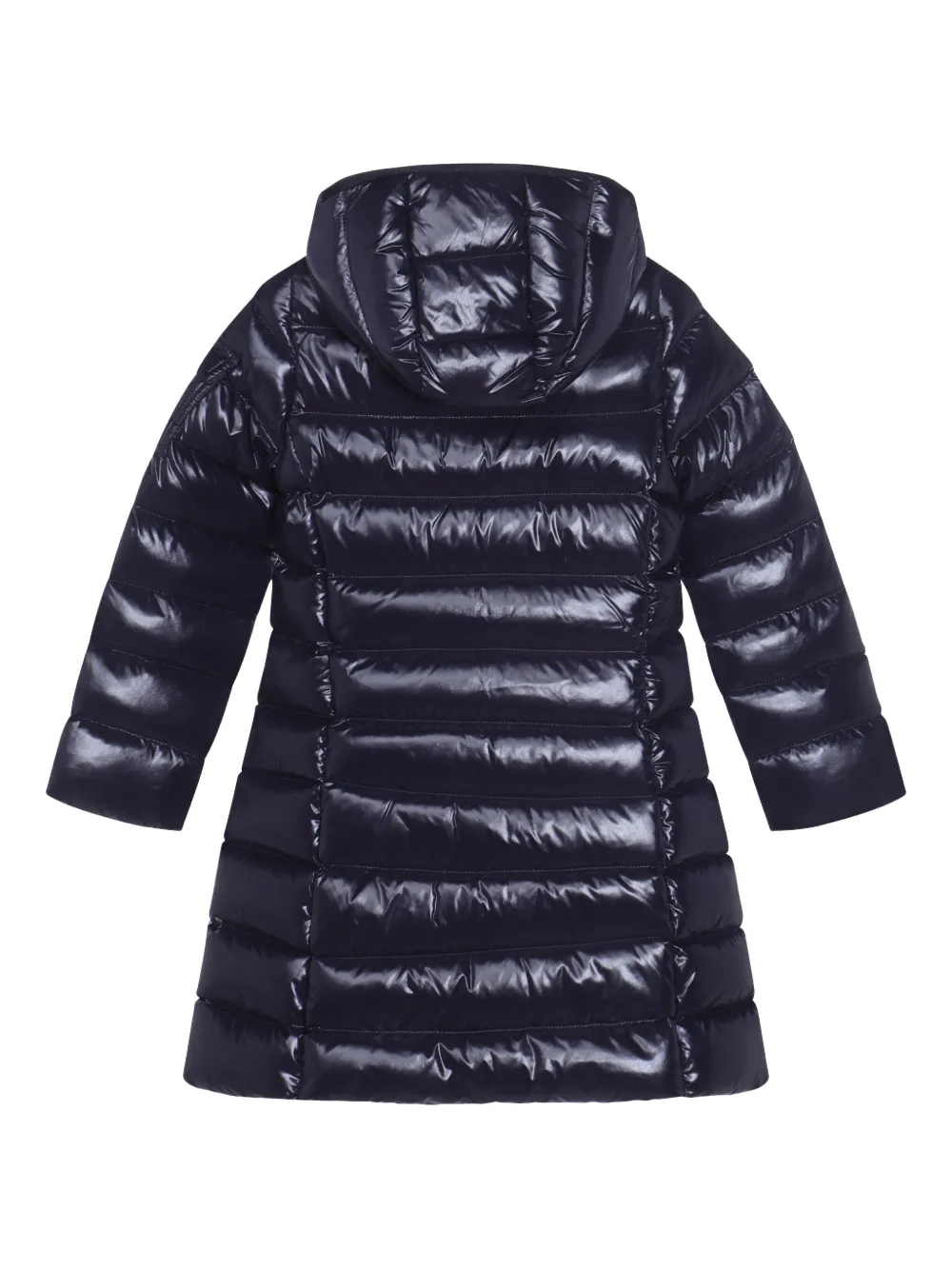Moncler Enfant Moka hooded quilted coat Blauw