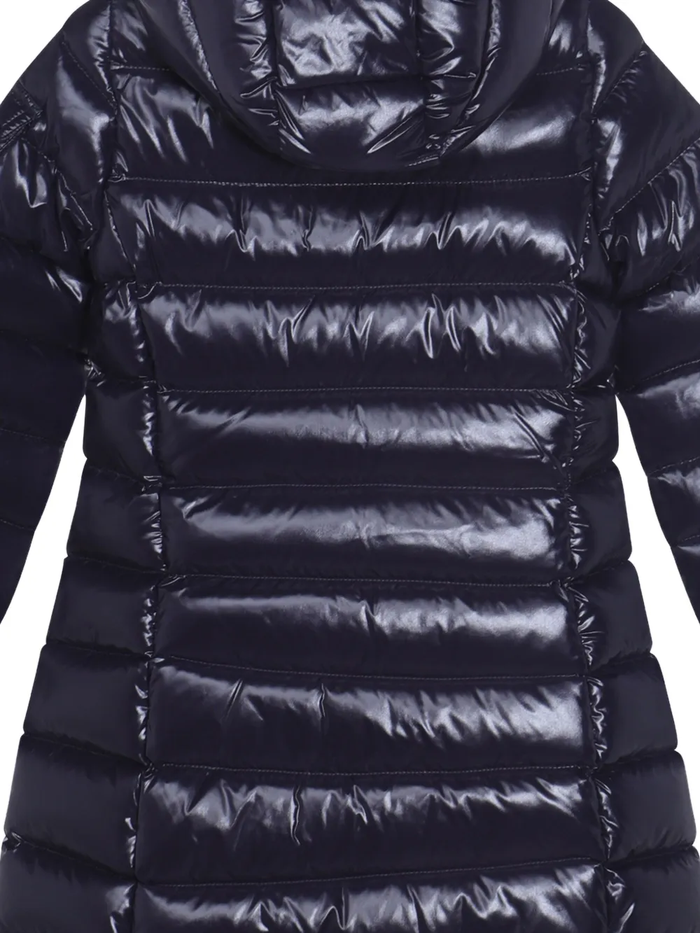 Moncler Enfant Moka hooded quilted coat Blauw