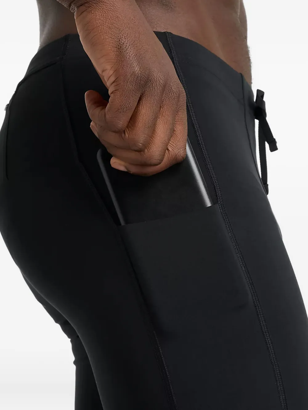 New Balance Drawstring Pocket Leggings In Black