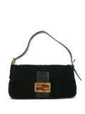 Fendi Pre-Owned 1990-2000s Baguette suede glitter shoulder bag - Black
