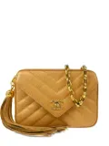 CHANEL Pre-Owned 1992 Chevron Tassel camera bag - Neutrals
