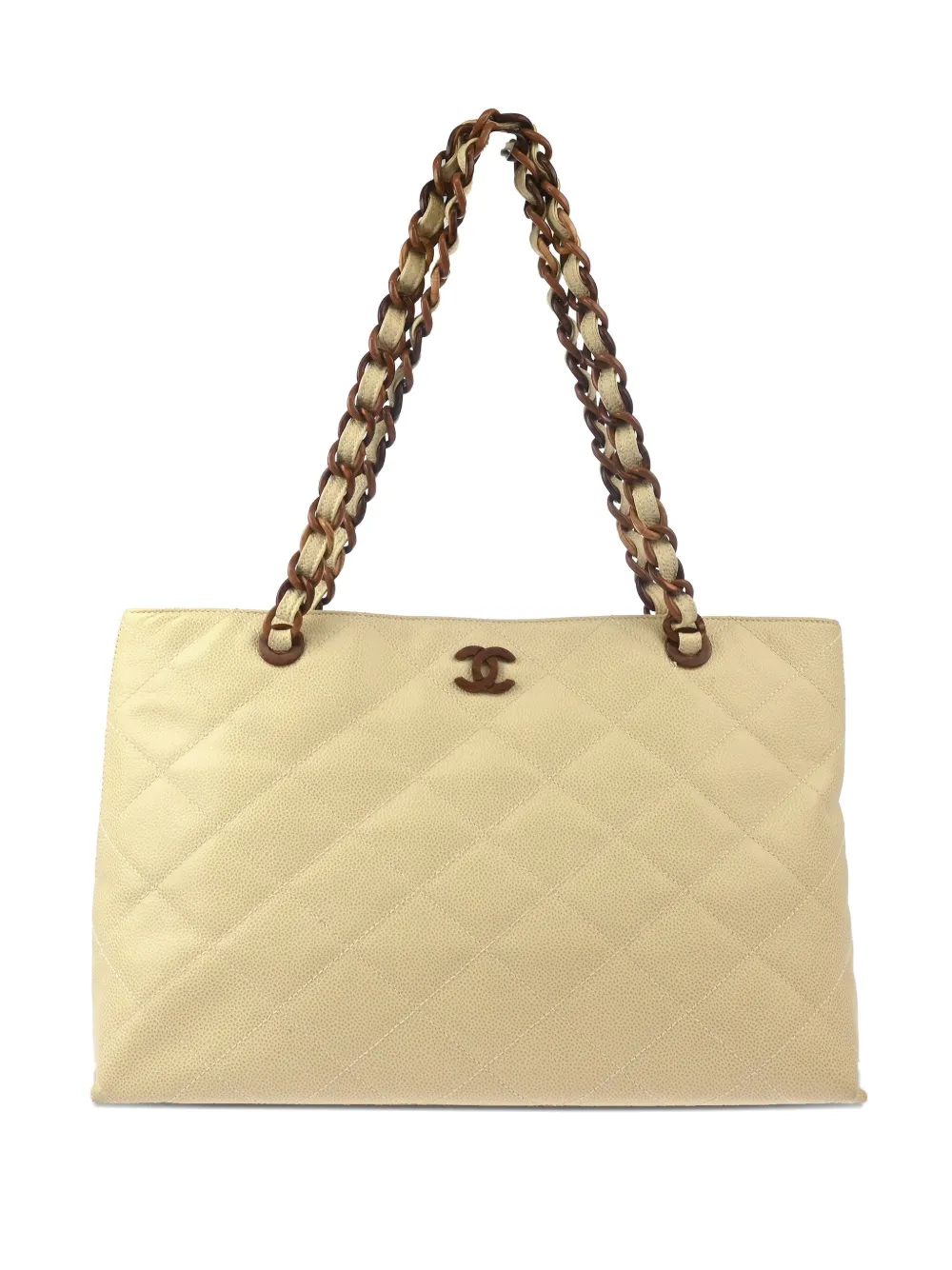 CHANEL Pre-Owned 2000s キルティング ハンドバッグ - ニュートラル CHANEL Pre-Owned 2000s キルティング ハンドバッグ - ニュートラル