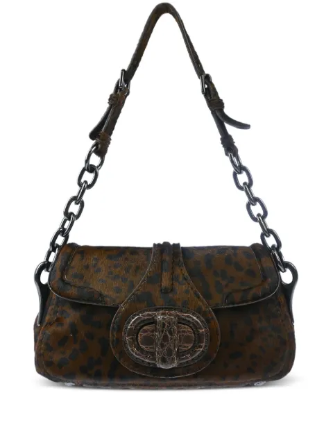 Prada Pre-Owned 1990-2000s pony hair leopard-print shoulder bag