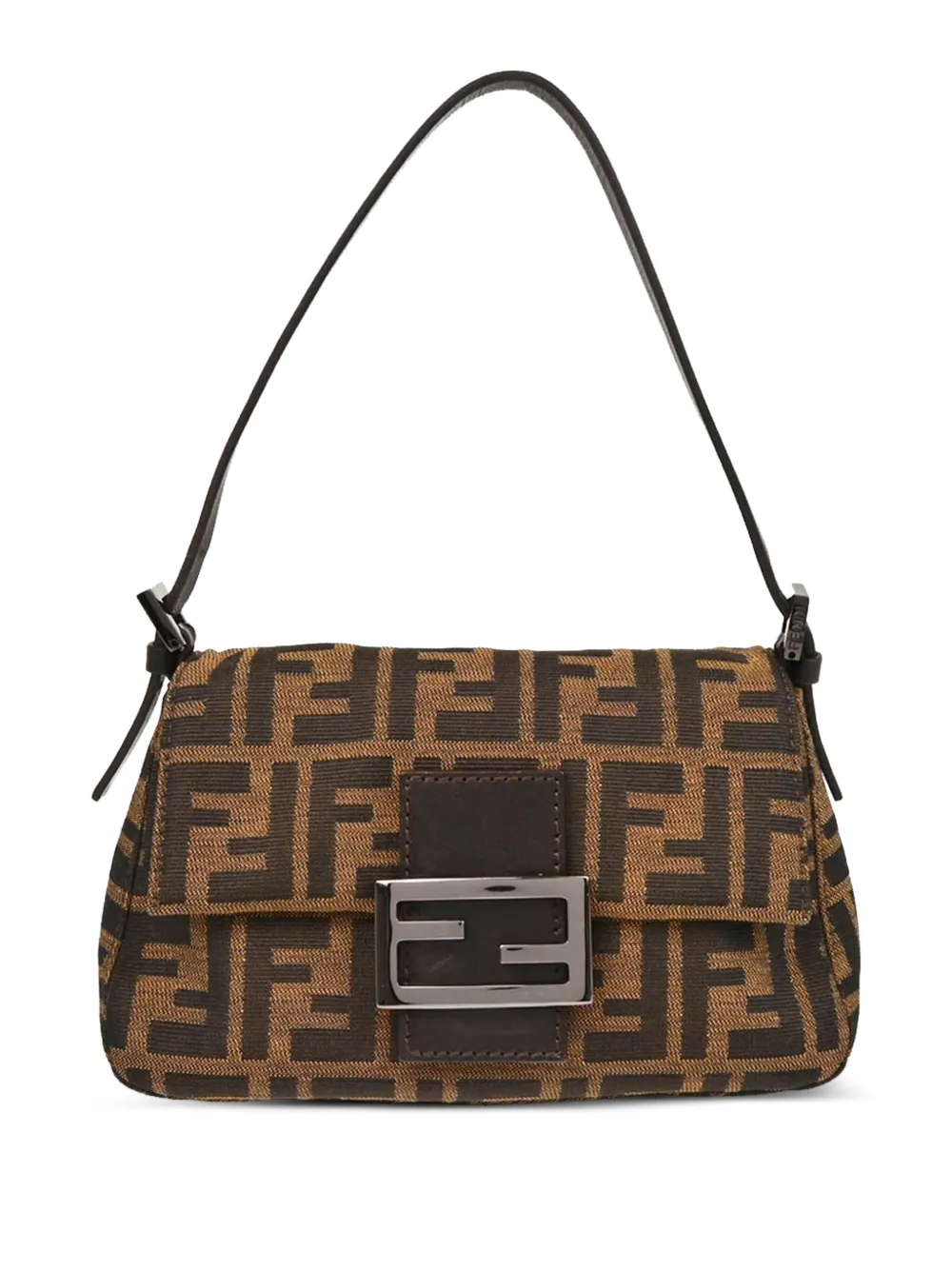 Pre-owned Fendi 1990s-2000s Zucca Pattern Handbag In Brown