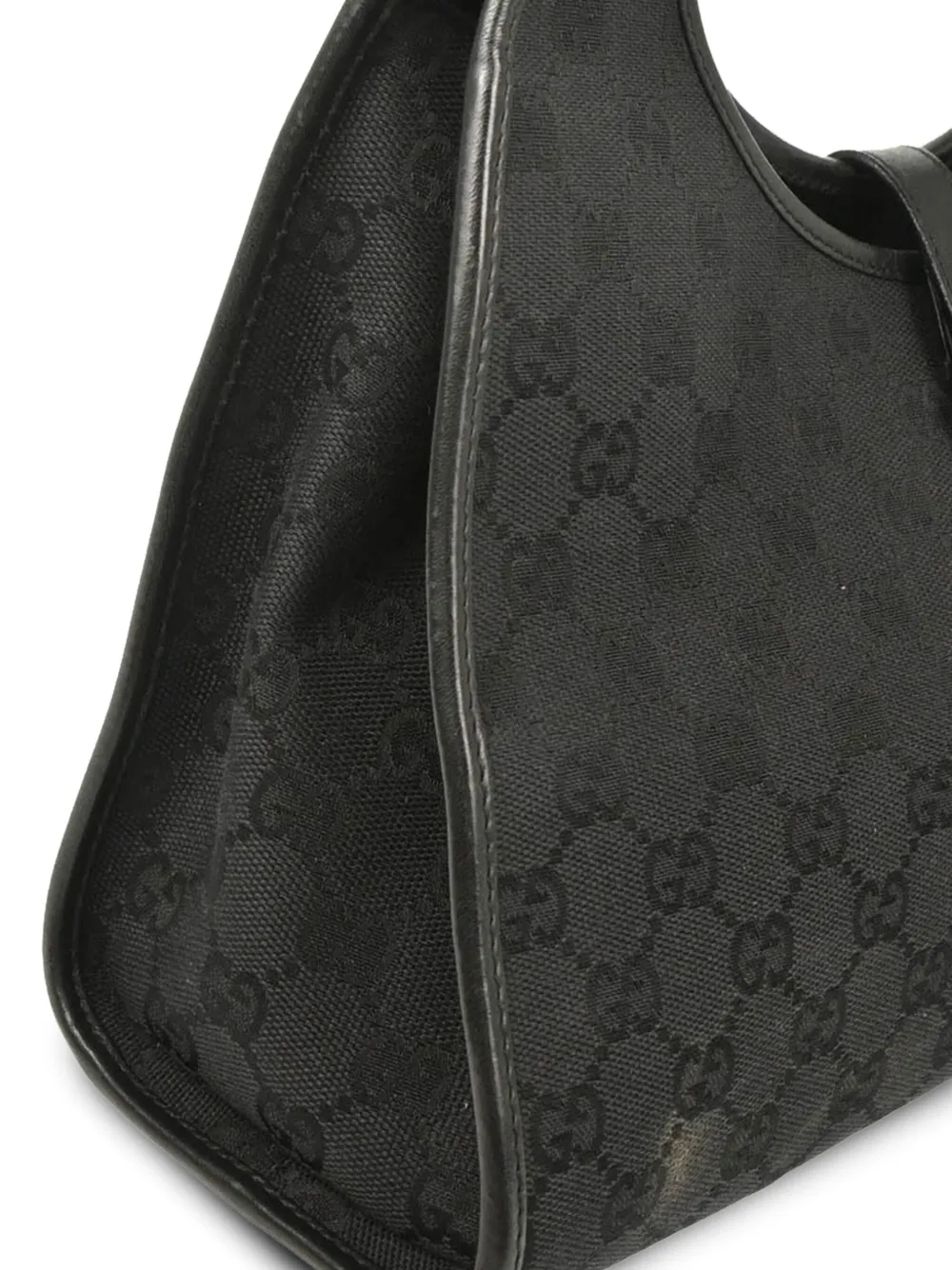 Pre-owned Gucci 1990-2000s Jackie Gg-monogram Tote Bag In Black