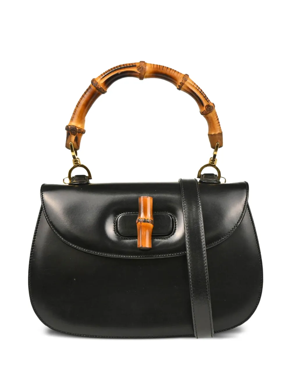 Gucci Pre-Owned 1990-2000s Bamboo 2way leather tote bag | Black | Image 1