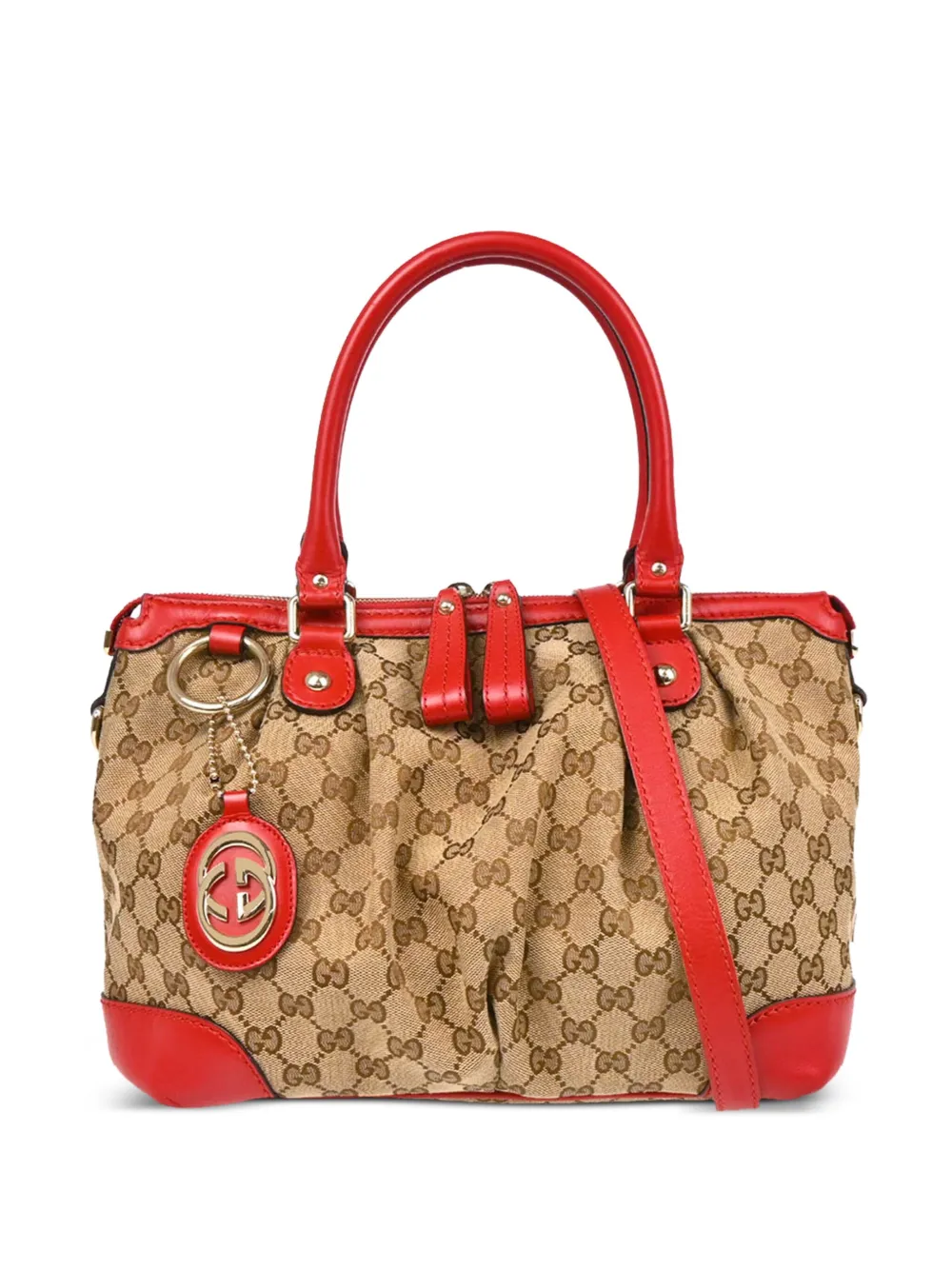 Pre-owned Gucci 1990s-2000s Gg Two-way Handbag In Neutral