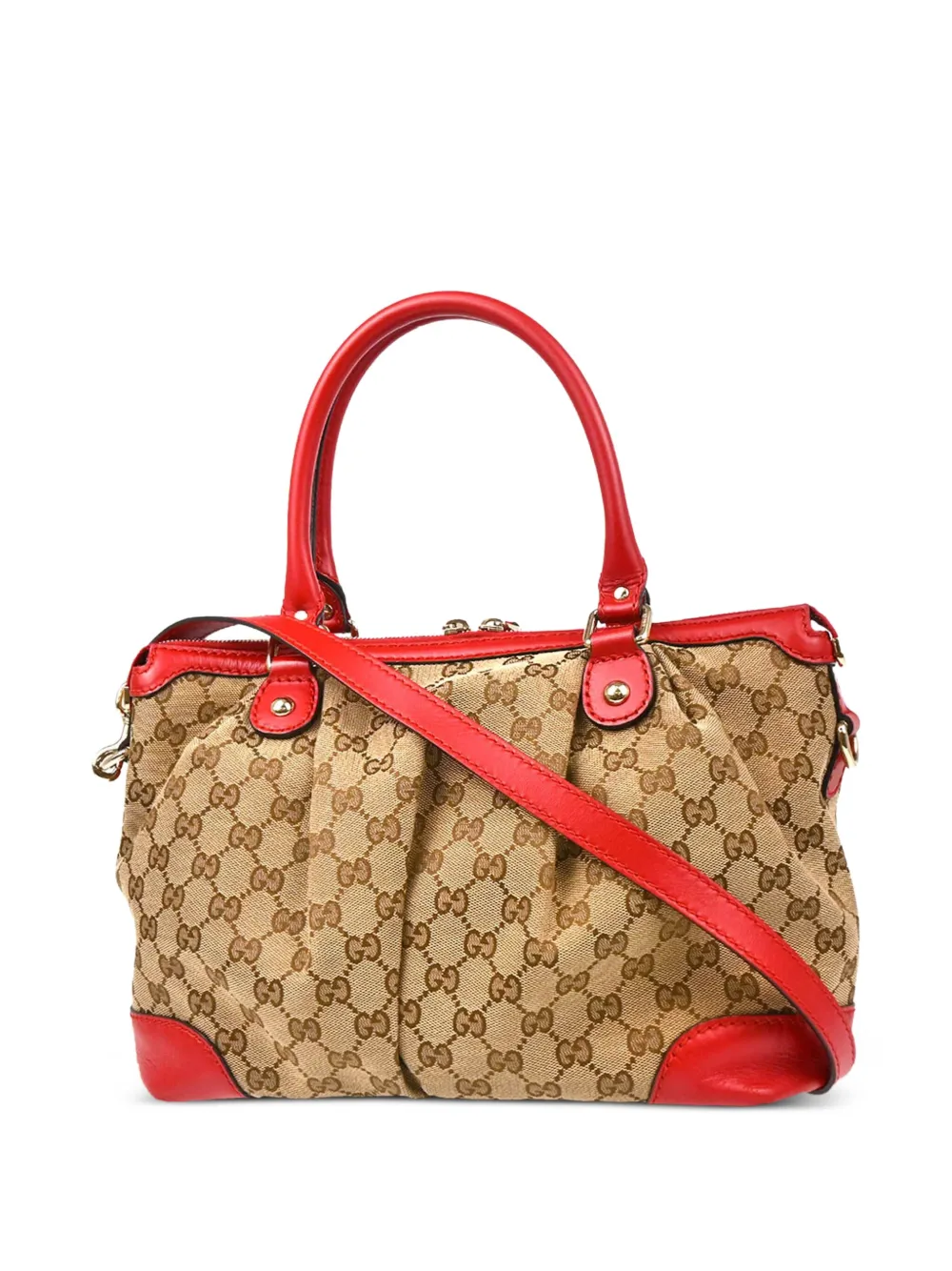 Pre-owned Gucci 1990s-2000s Gg Two-way Handbag In Neutral