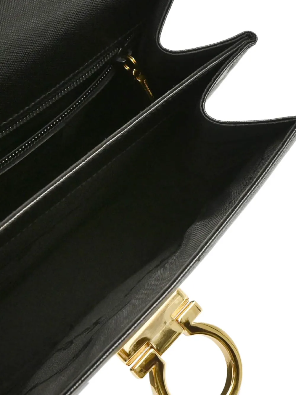 Pre-owned Ferragamo 1990-2000s Gancini 2way Tote Bag In Black