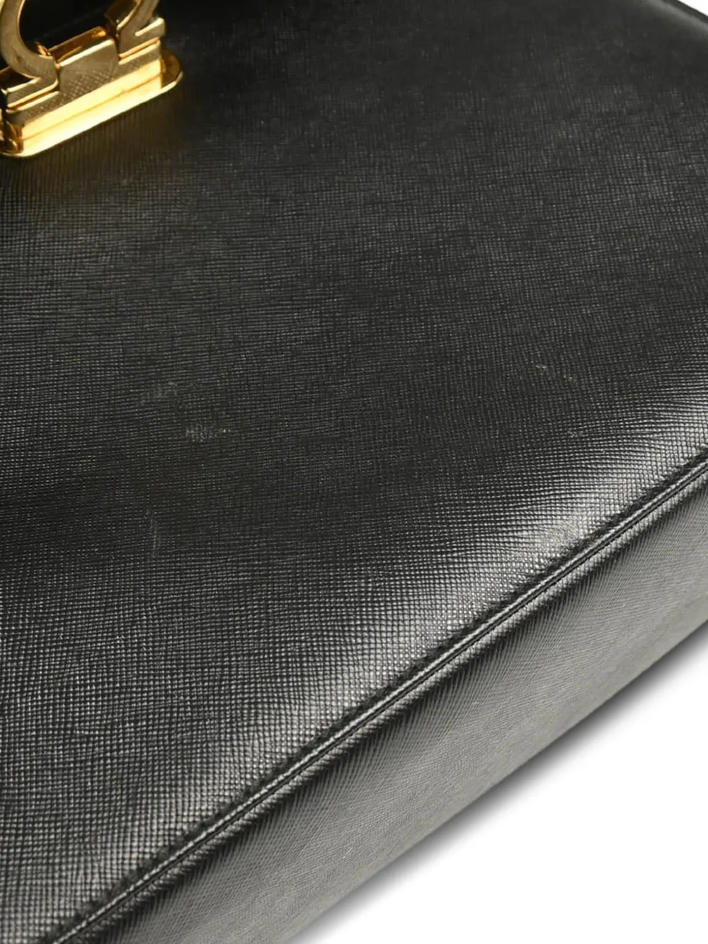 Pre-owned Ferragamo 1990-2000s Gancini 2way Tote Bag In Black