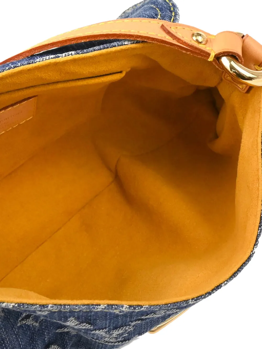 Pre-owned Louis Vuitton 2005 Monogram Denim Pleaty Handbag In Blue