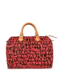Louis Vuitton Pre-Owned 2009 Speedy 30 graffiti-monogram tote bag - Pink